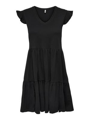 Kleid mit kurzen Ärmeln- V-Ausschnitt- | ONLMAY CAP SLEEV FRIL DRESS JRS NOO