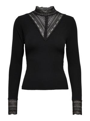 Langarmshirt | ONLTILDE L/S HIGH NECK LACE TOP JRS