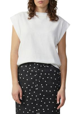 Baumwollshirt mit überschnittenen Schultern
