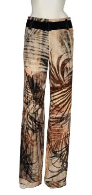 EXOTISCHE ELEGANZ: Beate Heymann Hose mit Palmblatt-Print