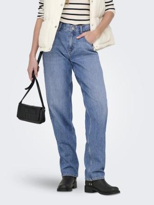 Straight Fit Jeans | ONLLUMI MW MOM STRAIGHT DNM PIM920