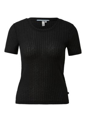 Strukturierte T-Shirt in cooler Strickoptik