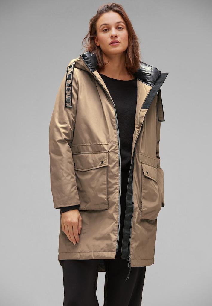 & Jacke outdoor × INDIGO Mäntel Online-Shop Kapuze Damenjacke Jacken mit StreetOne 2in1 parka • • | padded Damen Rühle •