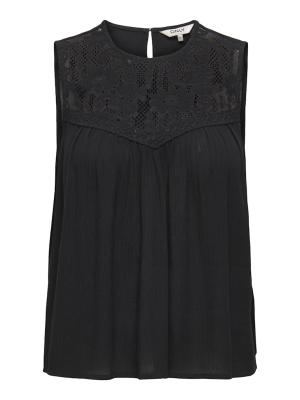 ONL30 RAISA S/L LACE O-NECK TOP WVN