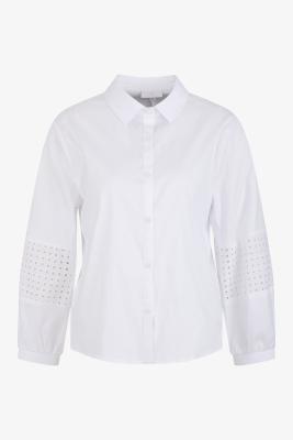 Sportalm Bluse – Stilvoller Material-Mix mit Lochspitze