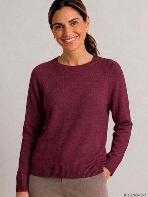Feinstrickpullover von S. Marlon in bordeaux.