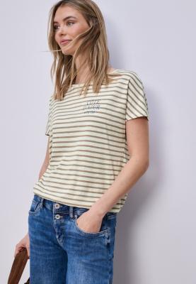 striped shirt w.chest print