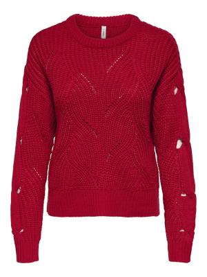 ONLJASMIN LS STRUCTURE O-NECK CC KN