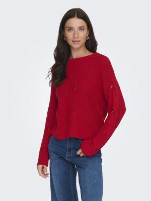 ONLJASMIN LS STRUCTURE O-NECK CC KN