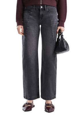 Jeans Balloon Shape/Mid Rise/Curved Leg