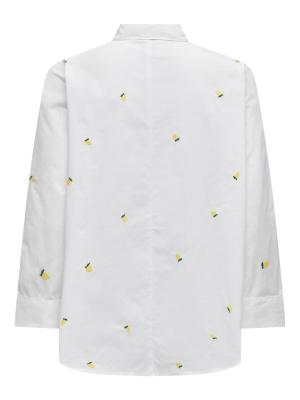 Feminine Bluse aus Baumwolle | ONLNEW LINA GRACE LS EMB SHIRT NOOS