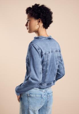 kurze Jeansjacke| LTD QR Denim-Jacket,knit,midbl