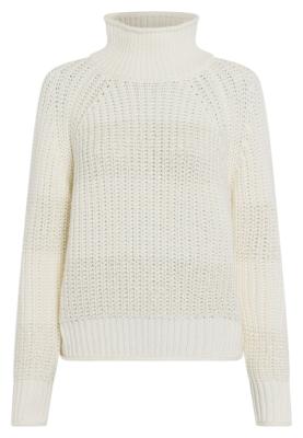 Marc Aurel Rippen-Pullover mit Pailletten-Ringeln