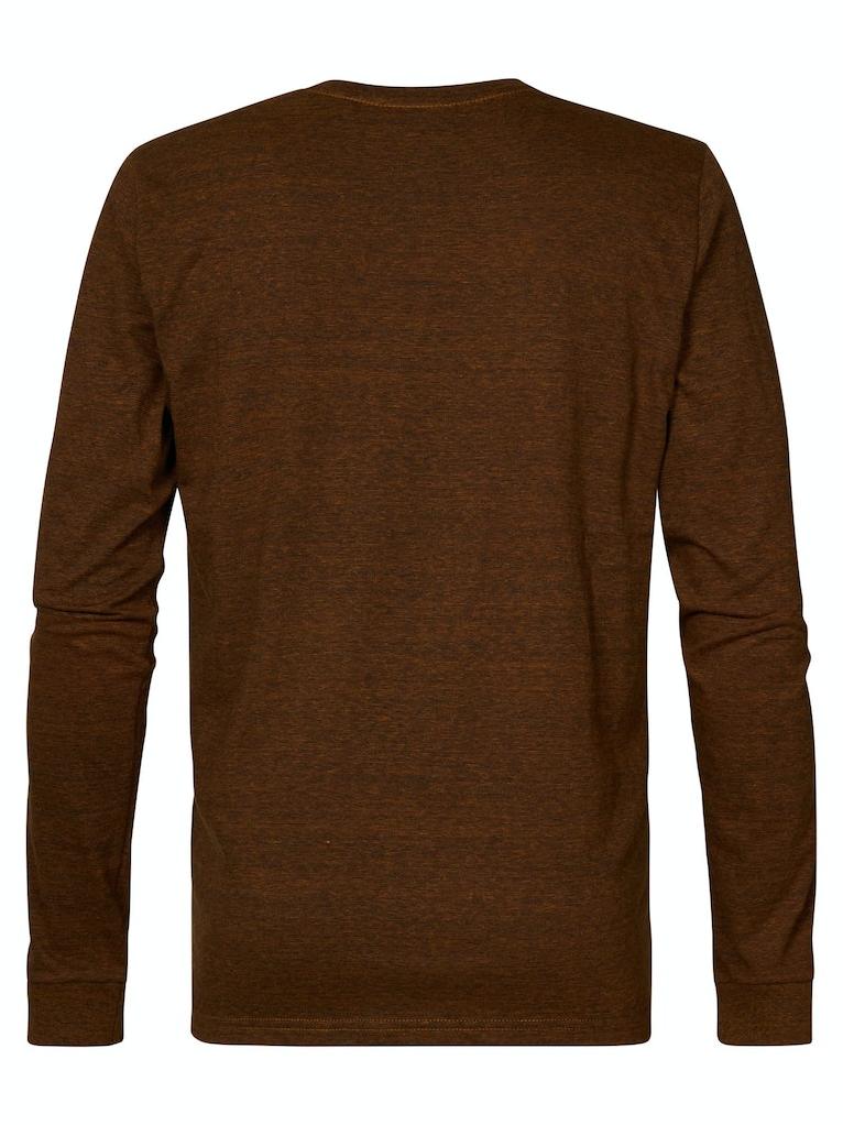 Shirts INDIGO × Langarmshirt mit Longsleeve Herren Men industries | • • Herren Knopfleiste LS Online-Shop • Rühle T-Shirt Melange Petrol
