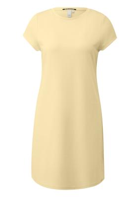 Knielanges Jerseykleid mit Rundhalsausschnitt