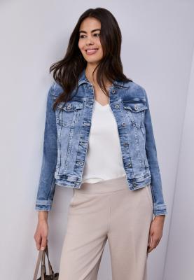 QR Style Jacket,mid blue washe
