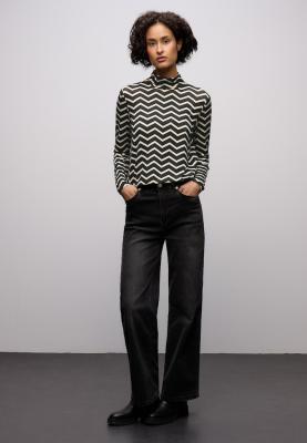 printed basic roll neck shirt