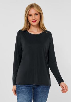 Damen Langarmshirt | LTD QR long silk look shirt