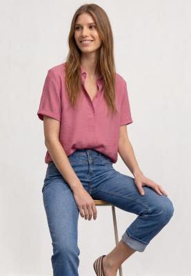 Buttoned shirtcollar blouse w