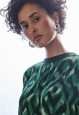 printed mat-mix shirt w.rib co