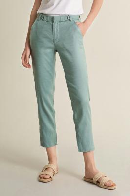 HOSE COLETTE CROPPED IN LEINEN