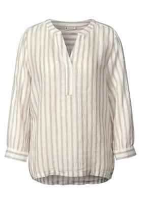 SOL_Striped Splitneck blouse
