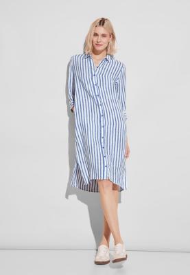 gestreifte Leinenkleid | LS_Yarn Dyed Linen Shirt Dress