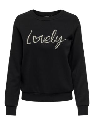 Sweatshirt mit Schriftzug | ONLAMY LIFE L/S O-NECK PEARL SWT