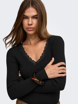 ONLSARA SHARAI L/S V-NECK TOP JRS N