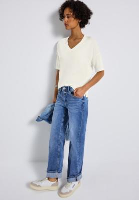 LTD QR summer knit look v-neck