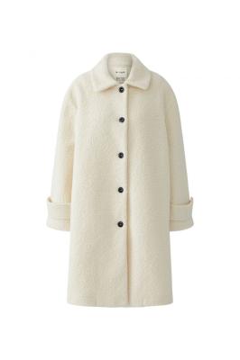 Miss Lagotte Bouclé-Mantel – Kuscheliger Oversize-Chic in Off-White