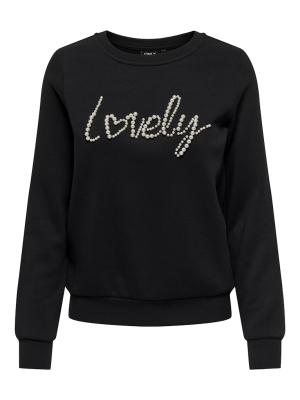 Sweatshirt mit Schriftzug | ONLAMY LIFE L/S O-NECK PEARL SWT