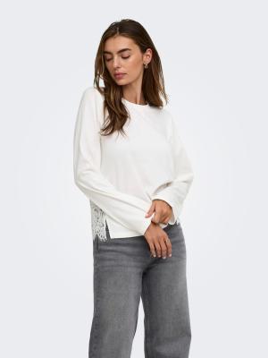 ONLLANIA L/S LACE TOP CS JRS