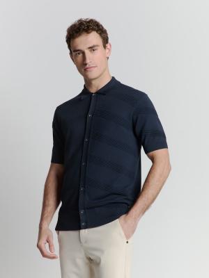 Kurzärmeliges Strick-Poloshirt – Eleganz trifft auf Komfort