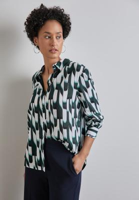 Bedruckte Bluse | Printed cotton voile shirtcoll