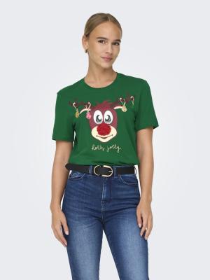 Weihnachtliches T-Shirt für festliche Stimmung | ONLXMAS LIFE YRSA CHRISTMAS S/S TOP