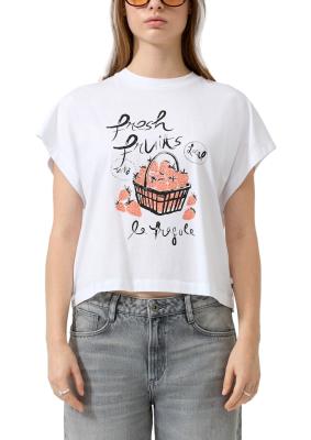 Oversizeshirt mit angeschittenem Ärmel und Frontprint