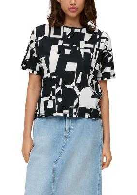 T-Shirt mit All-over-Print im Loose Fit