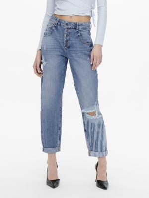 Carrot Fit Jeans- High Waist | ONLTROY LIFE HW CARROT FOLD ANK DNM