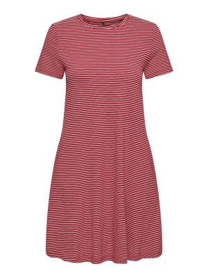 Kurzes, gestreiftes Kleid mit Rundhalsausschnitt | ONLMAY S/S POCKET DRESS BOX JRS
