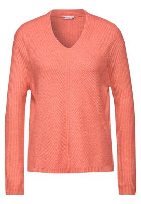 Gemütlicher Damenpullover mit stilvollem V-Ausschnitt | LTD QR_v-neck basic sweater st