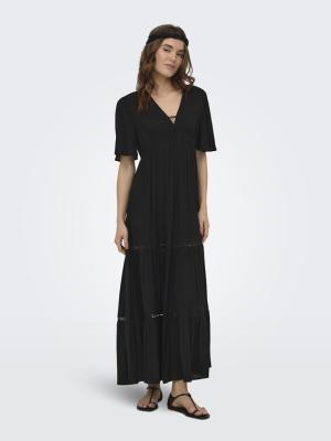 ONLMYA CHIARA S/S LONG V DRESS WVN