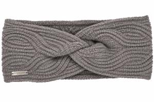 Damen Strick Stirnband mit Zopfmuster in 100% Merinowolle