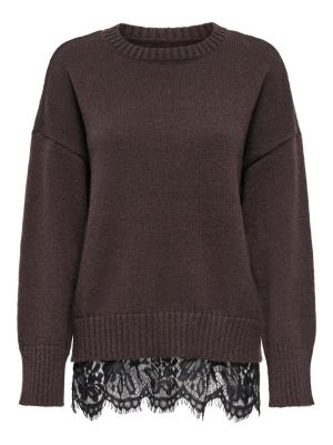 ONLEVIE LS LACE MIX O-NECK CS KNT