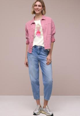 lady partprint shirt