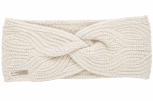 Stirnband mit Zopfmuster in 100% Merinowolle