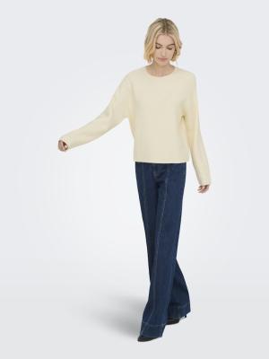 ONLKATIA LS STRUCTURE O-NECK CC KNT