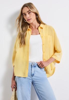 Shirtcollar blouse w dolman sl