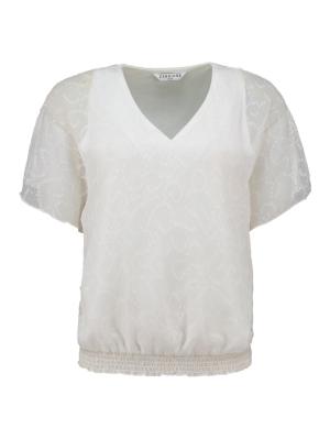 Leichte Damenbluse mit Strukturmuster – sommerlich, stilvoll & feminin