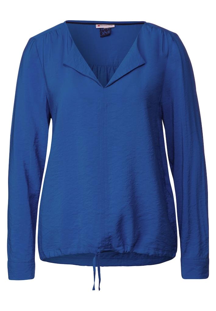 StreetOne Tunikabluse | Solid Splitneck blouse w tie d • Damen Bluse  Langarm • Blusen • Rühle × INDIGO Online-Shop